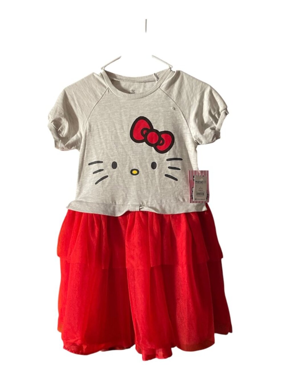 Girls Hello Kitty Cosplay Dress, Hello Kitty, L (10-12), Red & White, NWT